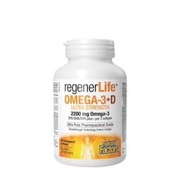 Natural Factors - regenerLife Omega-3+D - 90 Softgels