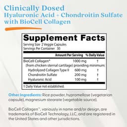 Doctor's Best - Hyaluronic Acid + Chondroitin Sulfate with Biocell Collagen - 60 Capsules