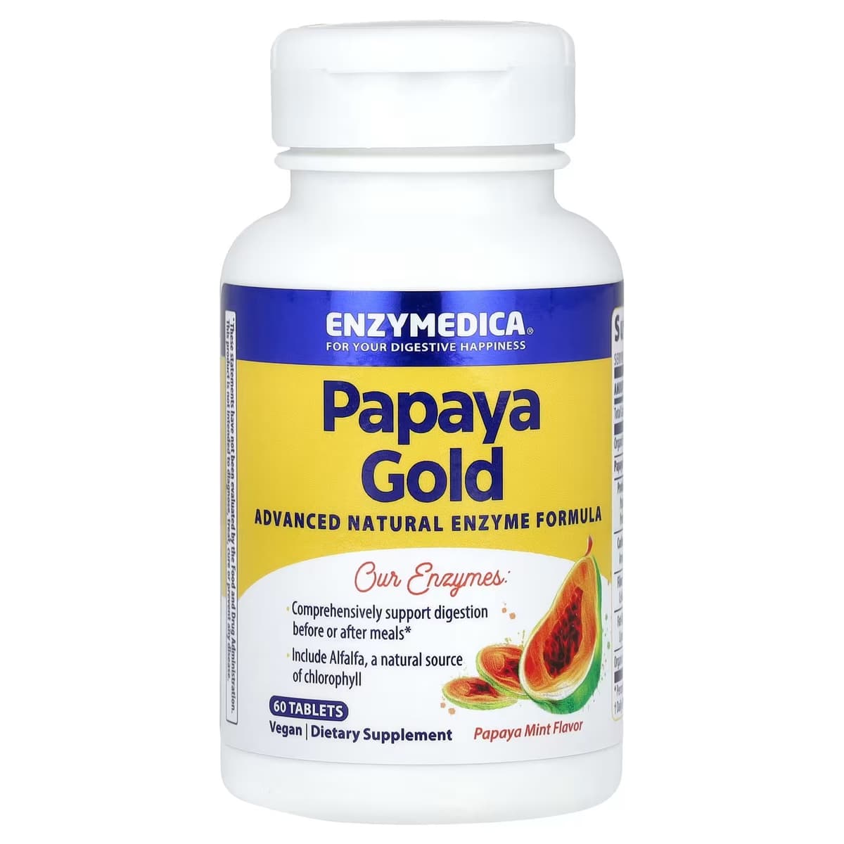 Enzymedica Papaya Gold - Papaya Mint - 60 Tabs