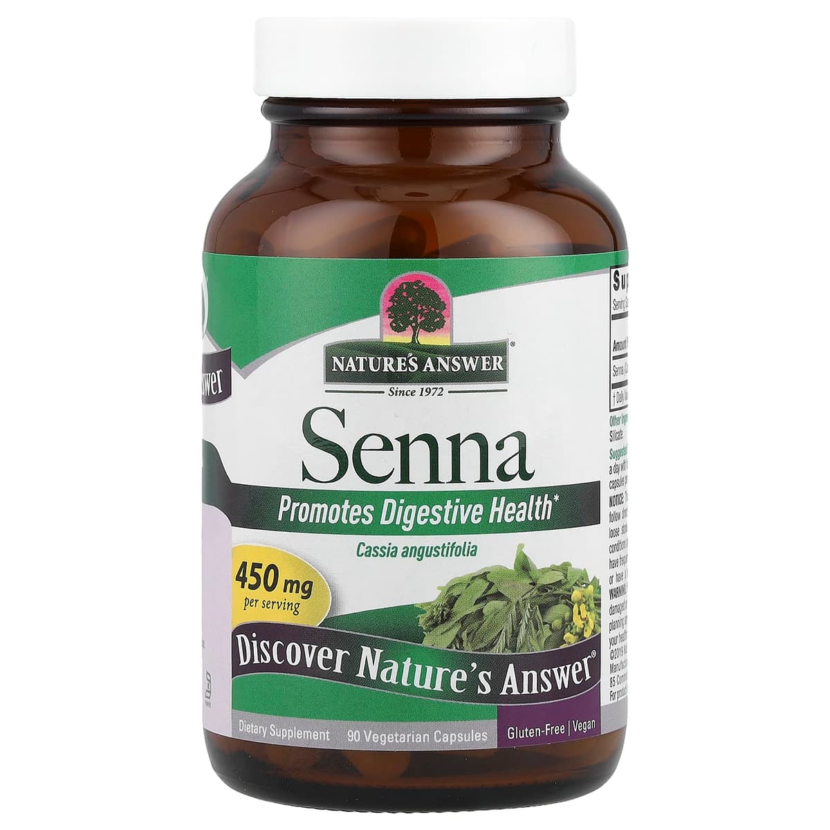 Nature'S Answer Senna Leaves - 90 Vcaps