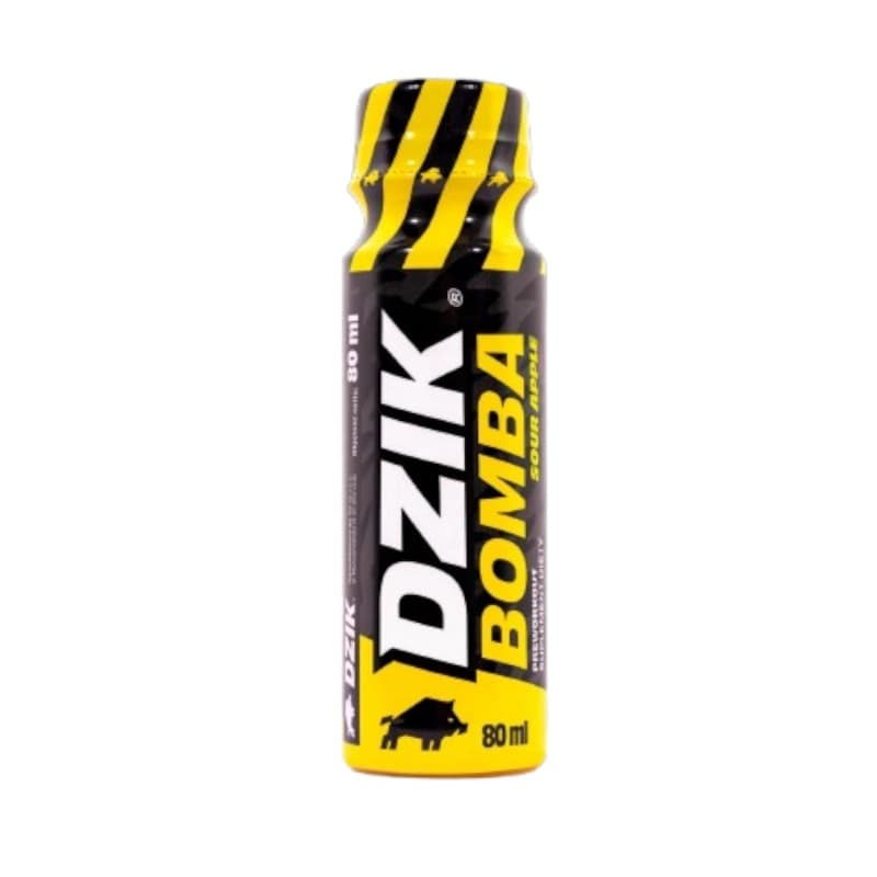DZIK - Bomba shot przedtreningowy sour apple 80 ml – DZIK förpackning