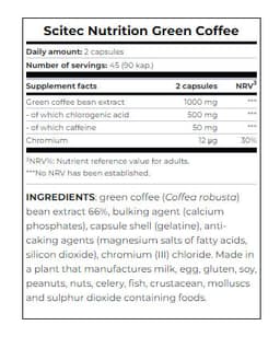 Scitec Nutrition - Green Coffee - 90 Caps