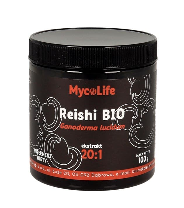 MycoLife - Reishi grzyb BIO ekstrakt 20:1 100g MYCOLIFE
