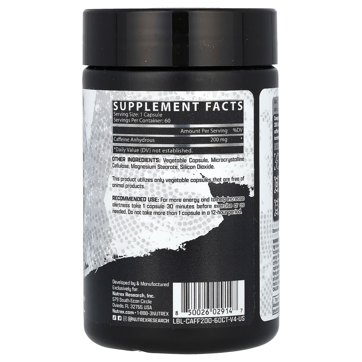 Nutrex Research - Kofeiini 200 - 60 Kapselia