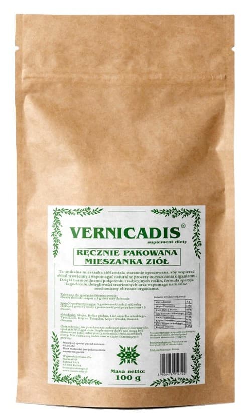 Vernicadis - Herb Blend - 100g – Vernicadis förpackning