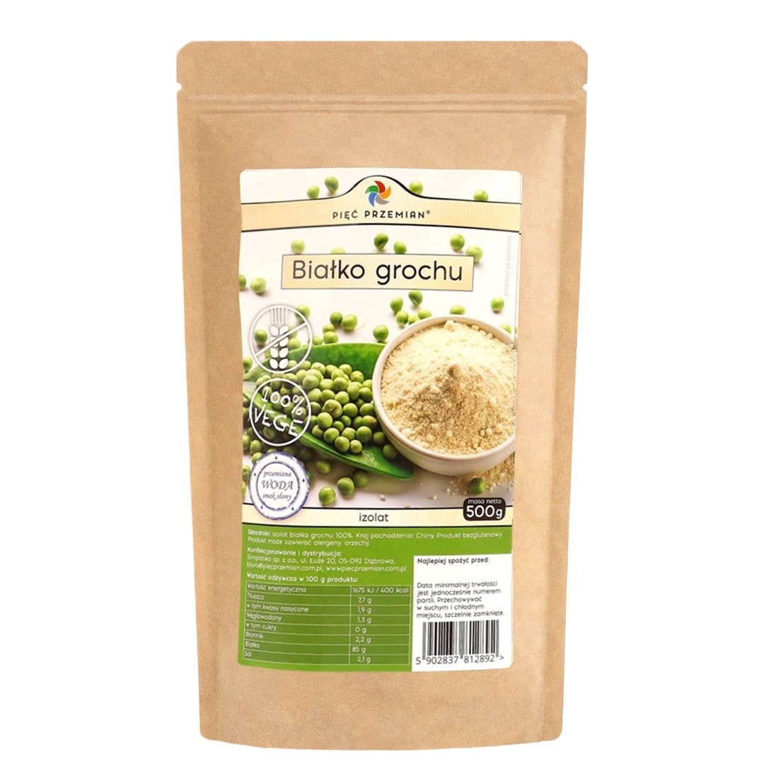 Pięć Przemian - Pea Protein - 500g – Pięć Przemian förpackning