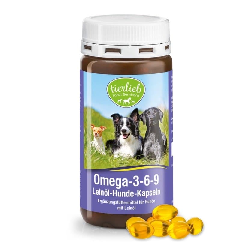 Tierlieb - Omega-3-6-9 Linseed Oil Dog Caps - 180 Caps – Tierlieb förpackning