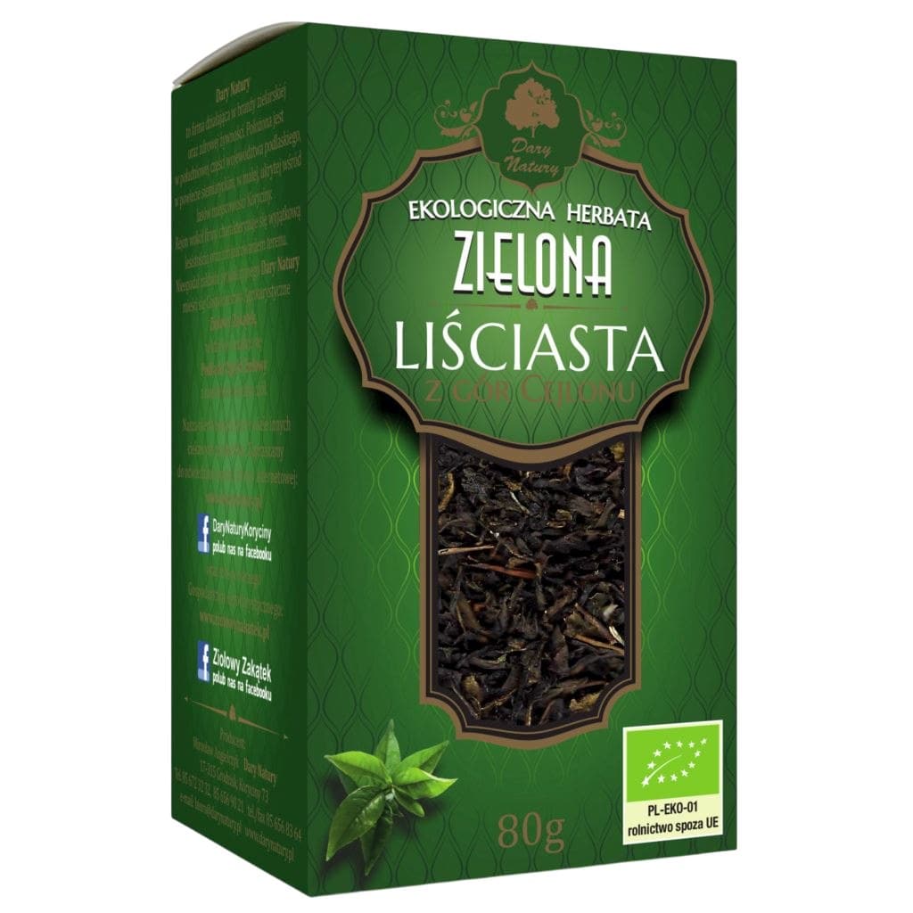 Dary Natury - Green Tea - 80g – Dary Natury förpackning