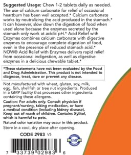 NOW Foods - Acid Relief With Enzymes - 60 Gummies
