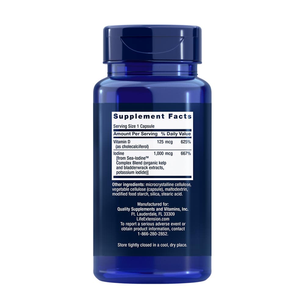 Life Extension - Vitamin D3 med Sea-Iodine - 60 Kapsler