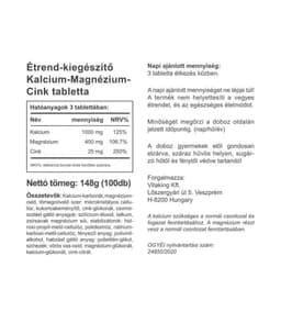 Vitaking - Calcium + Magnesium + Zinc - 100 Tabs