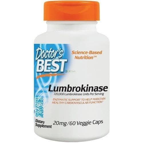 Doctor's Best - Lumbrokinase - 60 Vcaps – Doctor's Best förpackning