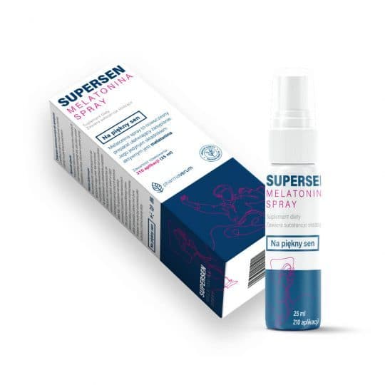 Pharmaverum Supersen Melatonina w sprayu 25 ml – Pharmaverum förpackning