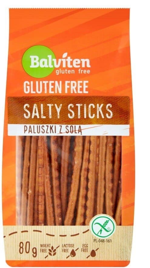 Balviten - Gluten Free Salty Sticks - 80g – Balviten förpackning