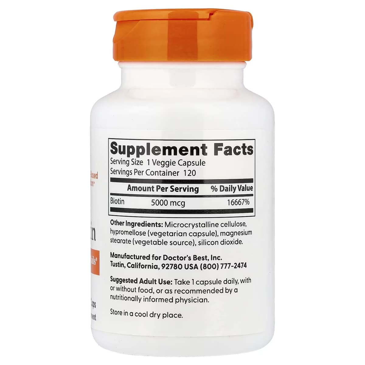 Doctor's Best - Biotin - 120 Vcaps