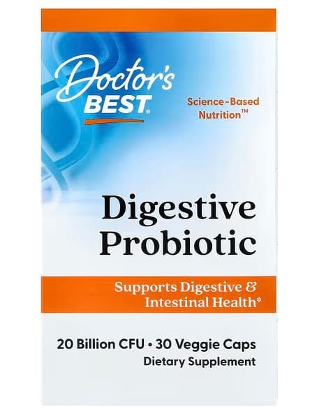 Doctor'S Best - Digestive Probiotic - 30 Vcaps – Doctor's Best förpackning