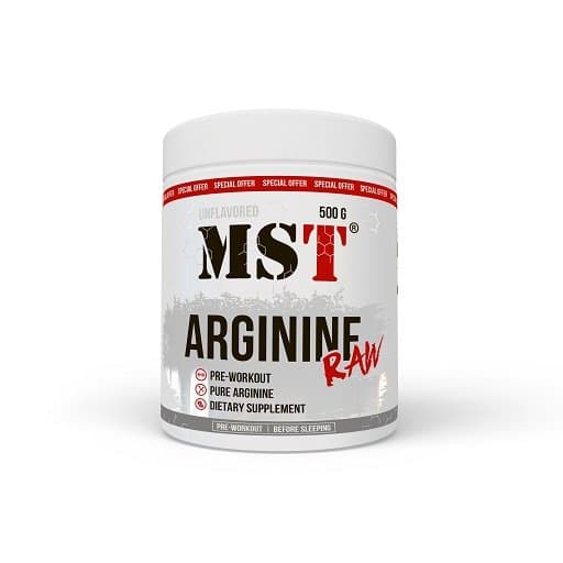 MST - Arginin RAW - 500 g – MST förpackning