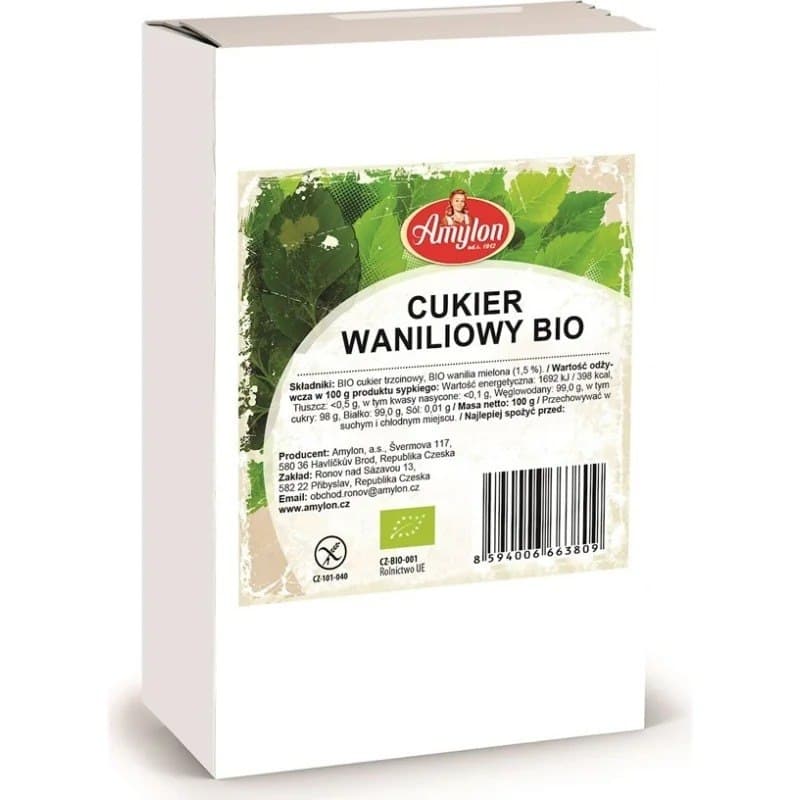 Amylon Organic Gluten-Free Bourbon Vanilla Sugar – Amylon förpackning
