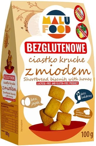 Malu Food - Shortbread Biscuits with Honey - 100g – Malu Food förpackning