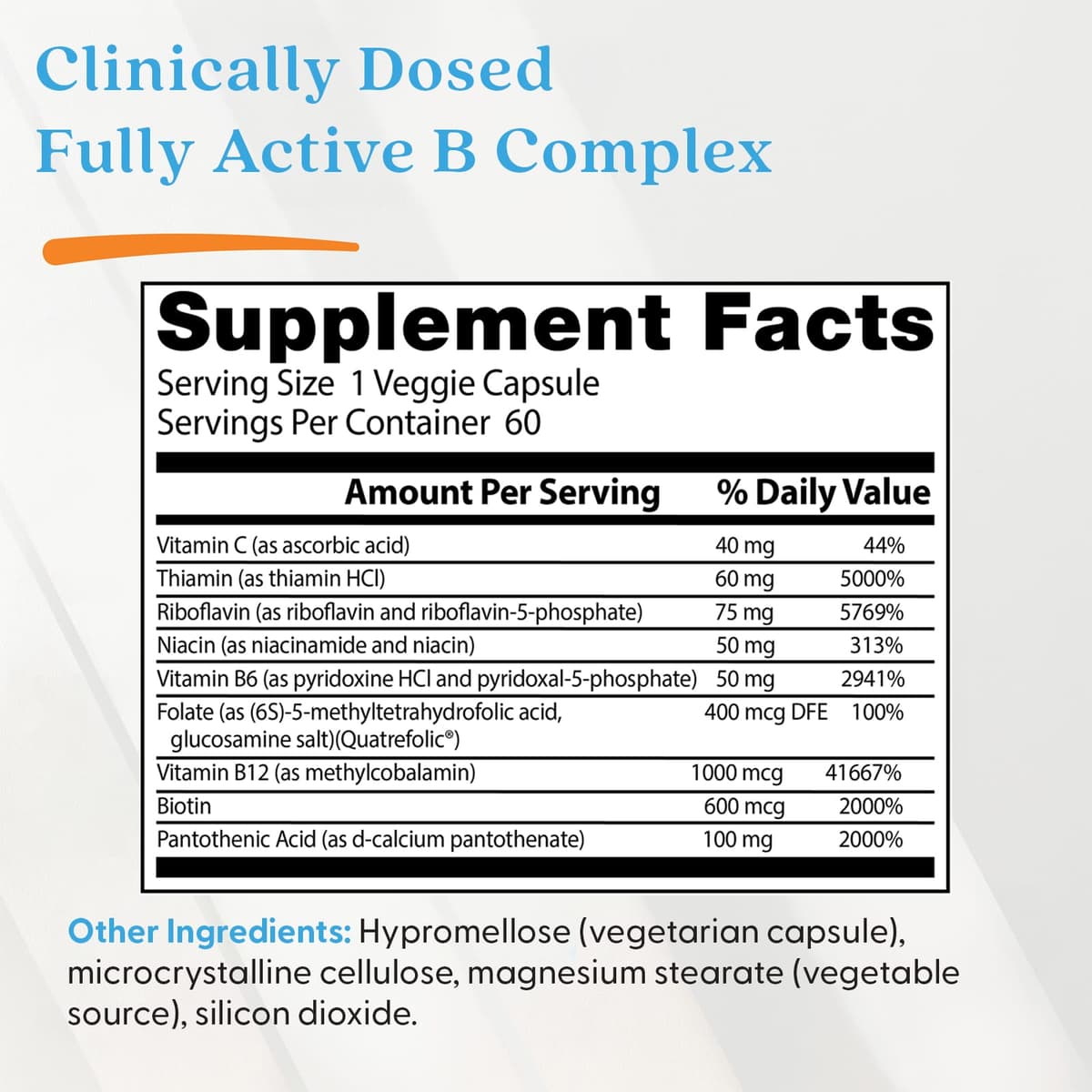Doctor's Best - Fully Active B Complex - 60 Kapsler