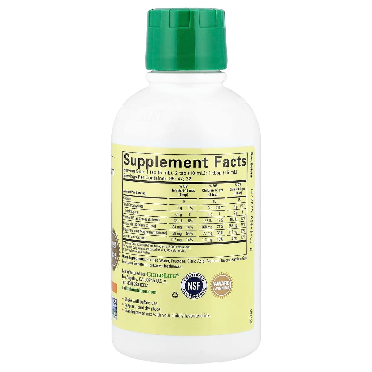Child Life - Liquid Calcium with Magnesium - 16 fl. oz.