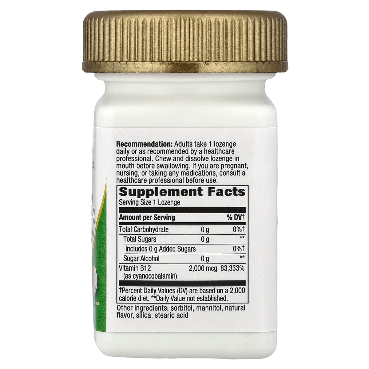 Nature's Way - Vitamin B-12 - 100 Veganske Pastiller - 100 Pastiller