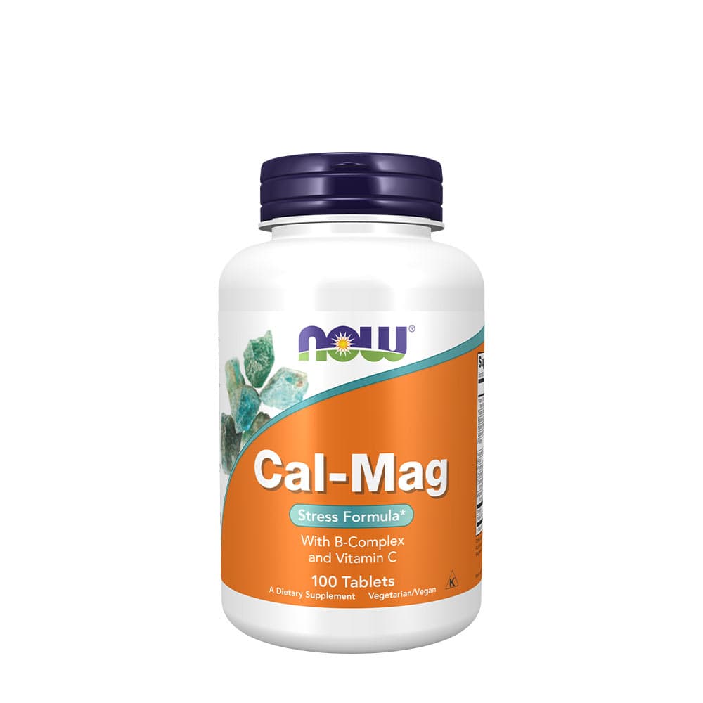 NOW Foods - Cal-Mag Stress Formula - 100 Tablets – NOW Foods förpackning