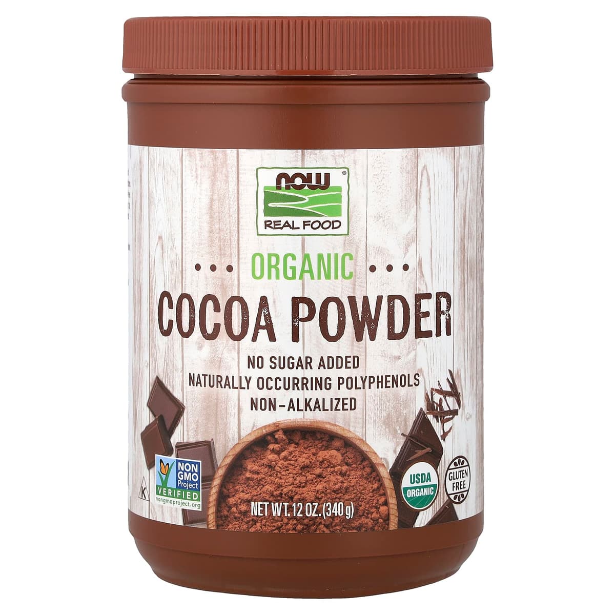 NOW Foods - Organic Cocoa Powder - 340g