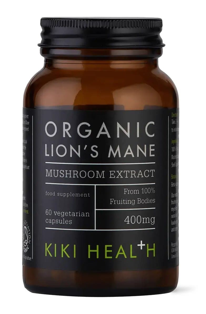 KIKI Health - Organic Lion's Mane Mushroom Extract - 60 Caps – Kiki Health förpackning