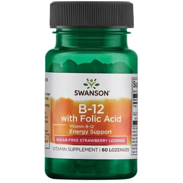 Swanson - B12 With Folate - 60 Lozenges – Swanson förpackning