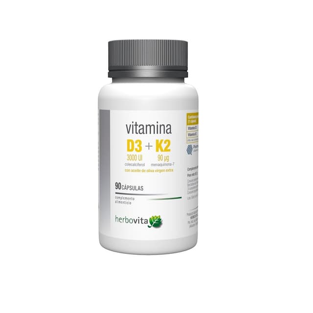 Herbovita - Vitamin D3 + K2 - 60 kapslar – Herbovita