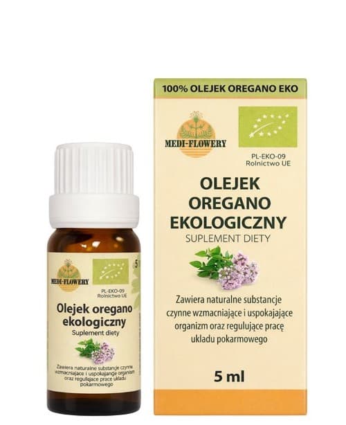 Medi-Flowery - Organic Oregano Oil - 5ml – Medi-Flowery förpackning