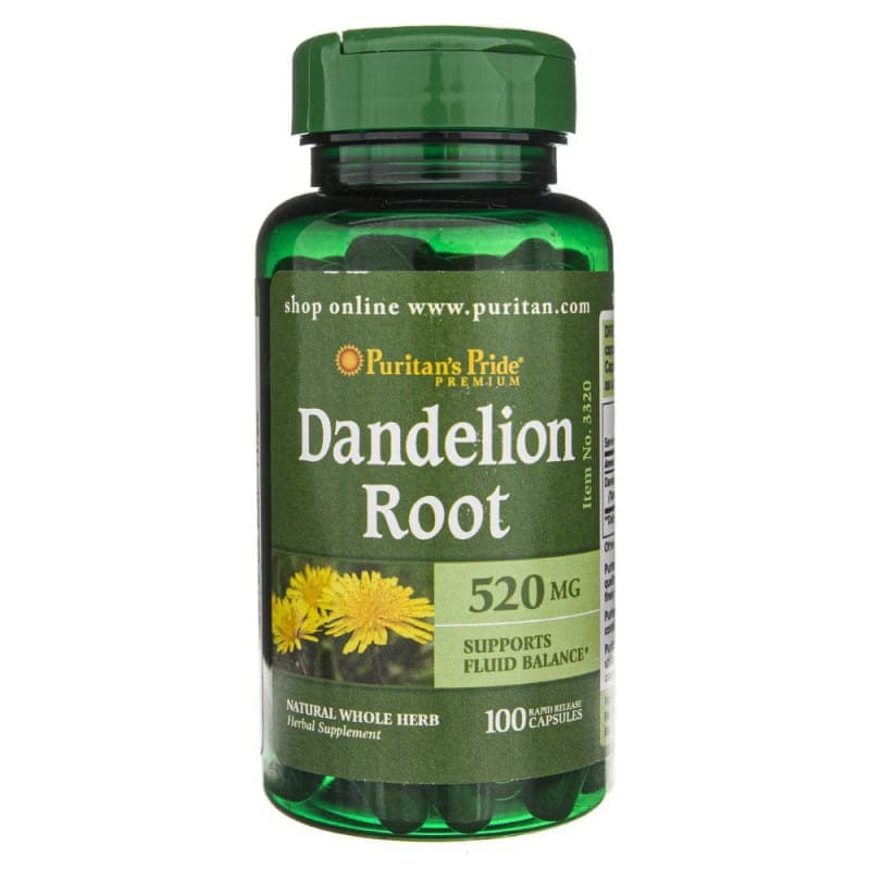 Puritan's Pride - Dandelion Root - 100 Caps – Puritan's Pride förpackning