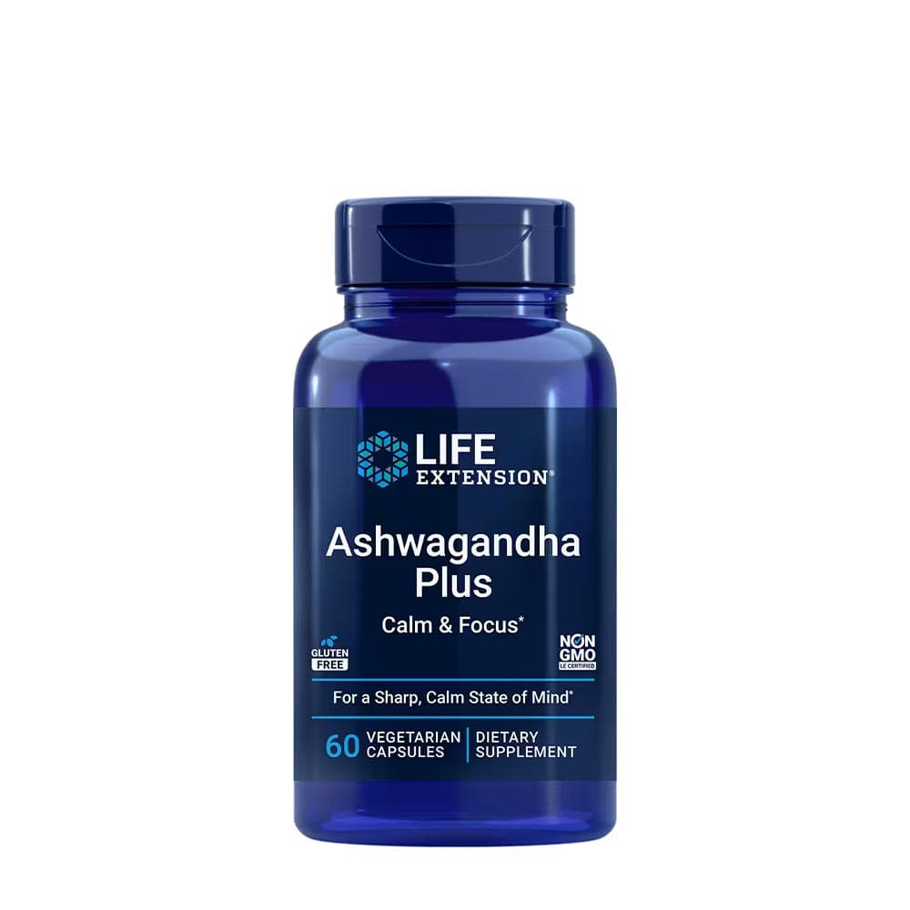 Life Extension - Ashwagandha Plus Calm & Focus - 60 Vcaps – Life Extension förpackning