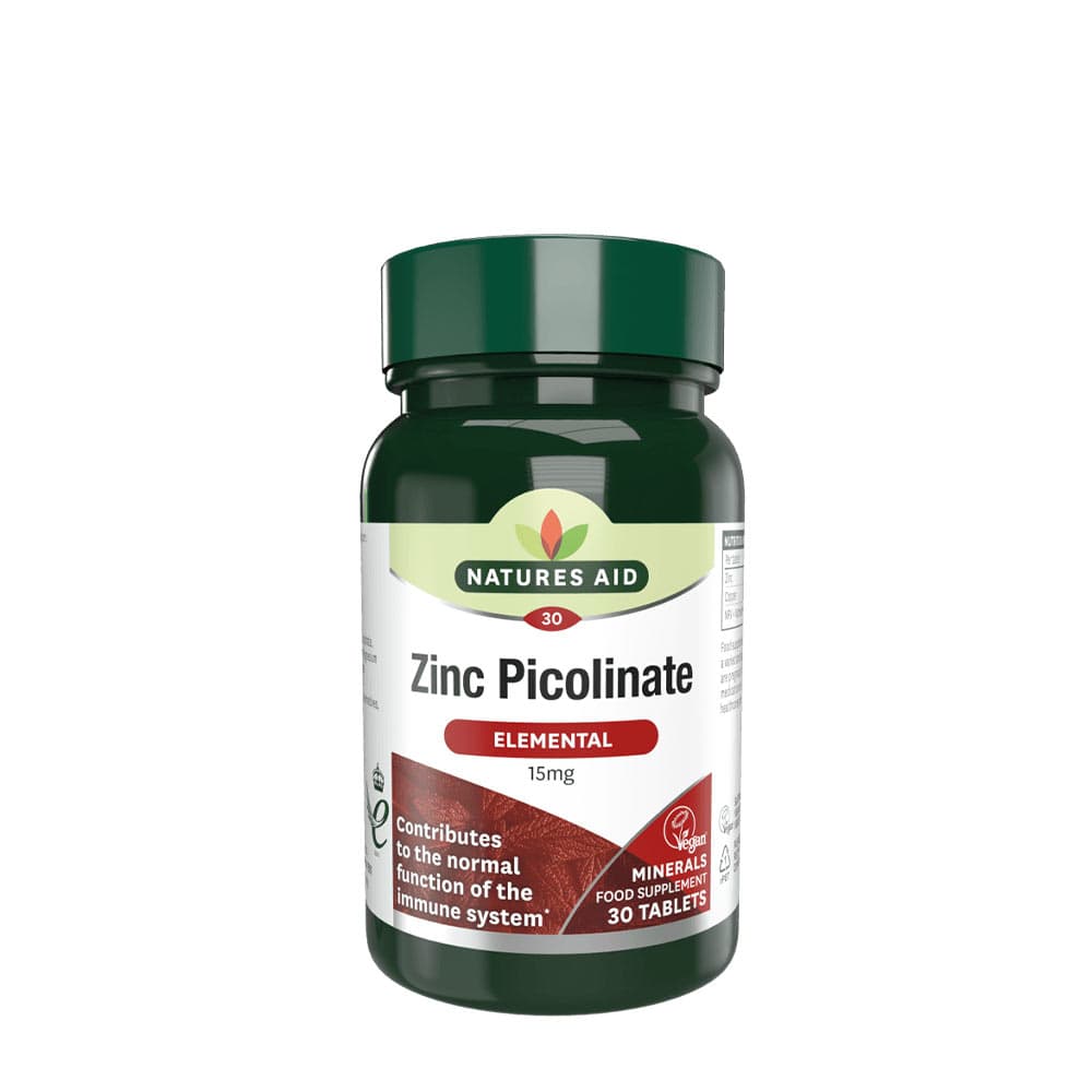 Natures Aid - Zinc Picolinate - 30 Tabs – Nature's Aid förpackning