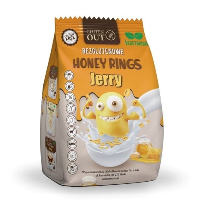 Gluten Out - Honey Rings - 375g – Gluten Out förpackning