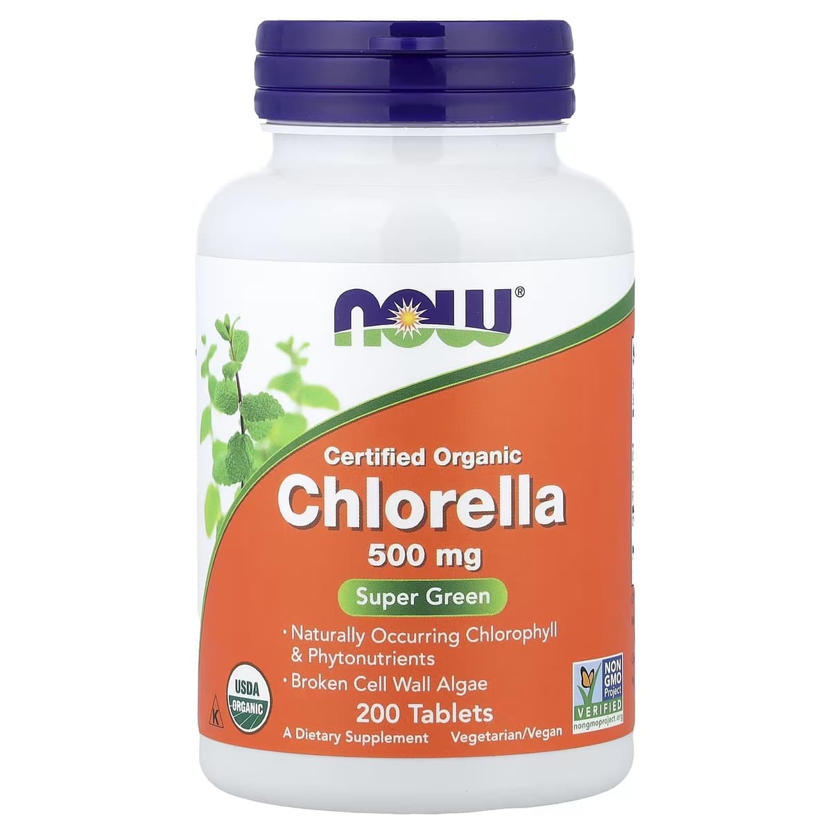 Chlorella 500mg - 200 Tablets (KORT DATUM 2026-11-30)