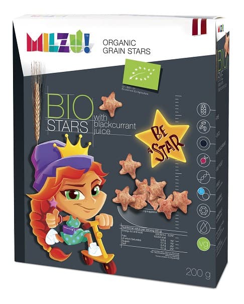 Milzu - Organic Grain Stars - 200g – Milzu förpackning