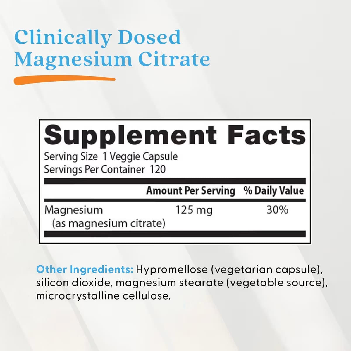 Doctor's Best - Magnesium Citrat, 125mg - 120 vcaps