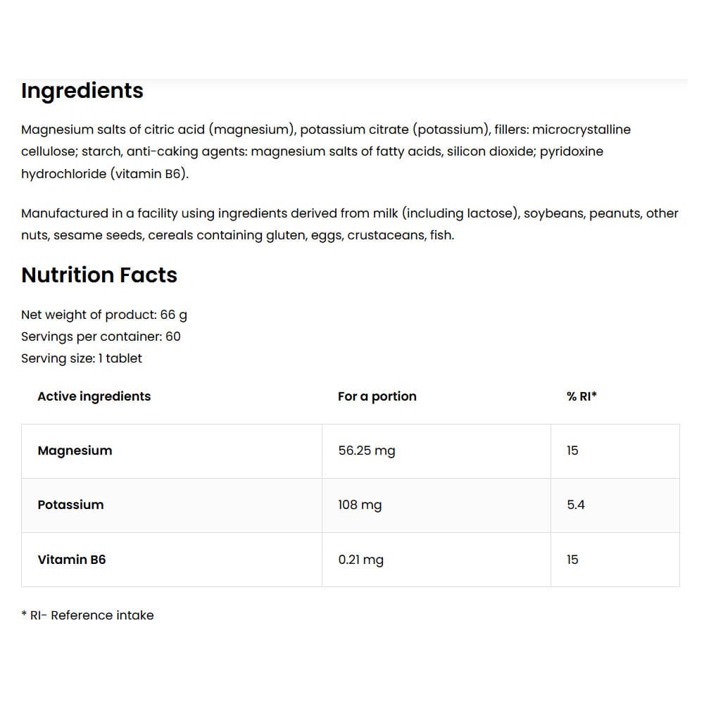 Ostrovit - Magnesium + Kalium (60 Tablettia)