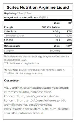 Scitec Nutrition - Arginiini Neste - 40 Annosta - 1000ml
