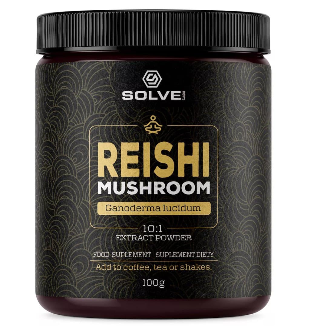 SolveLabs Reishi (Ganoderma Lucidum) 10:1 100 g – SolveLabs förpackning