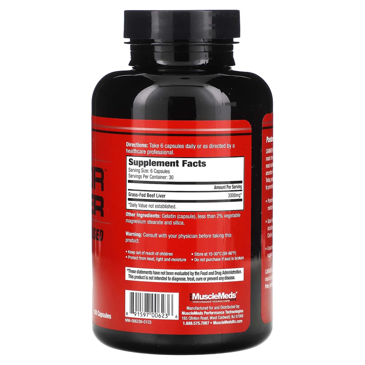 MuscleMeds - Carnivor Beef Liver - 180 Caps