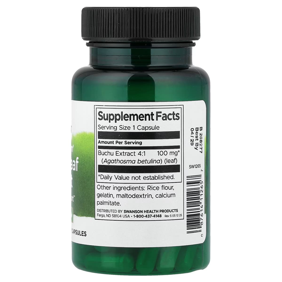 Swanson - Full Spectrum Buchu Leaf Extract - 60 Kapsler