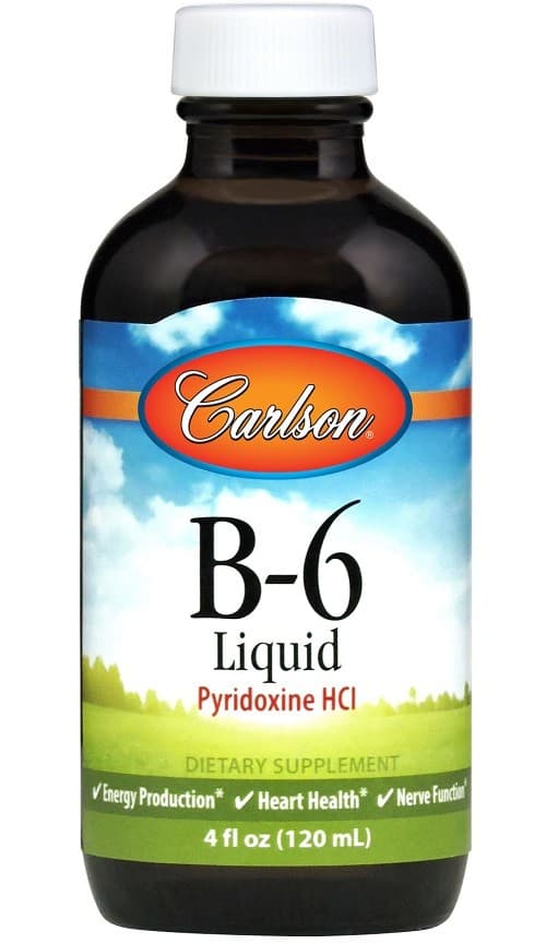 Carlson Labs - Vitamin B-6 - Pyridoxine HCL - 120ml – Carlson Labs förpackning