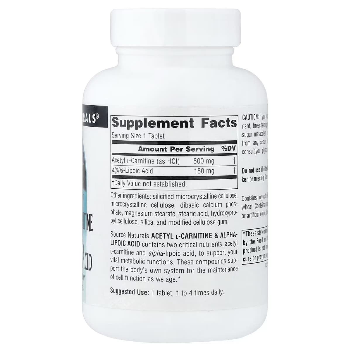 Source Naturals - L-Carnitine & Alpha-Lipoic Acid - 60 Tabs