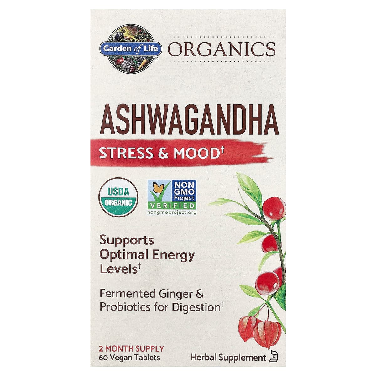 Garden Of Life - Mykind Ashwagandha - 60 Vegan Tabs