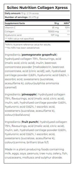 Scitec Nutrition - Collagen Express, Pineapple - 475g