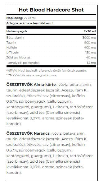 Scitec Nutrition - H.B Hardcore Shot, Omena-Päärynä - 60ml