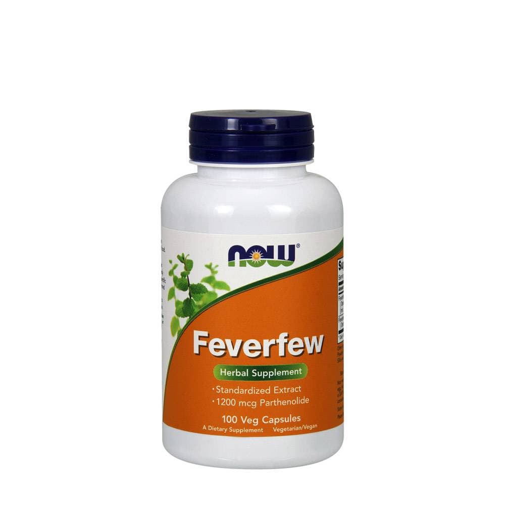 NOW Foods - Feverfew - 100 Vcaps – NOW Foods förpackning